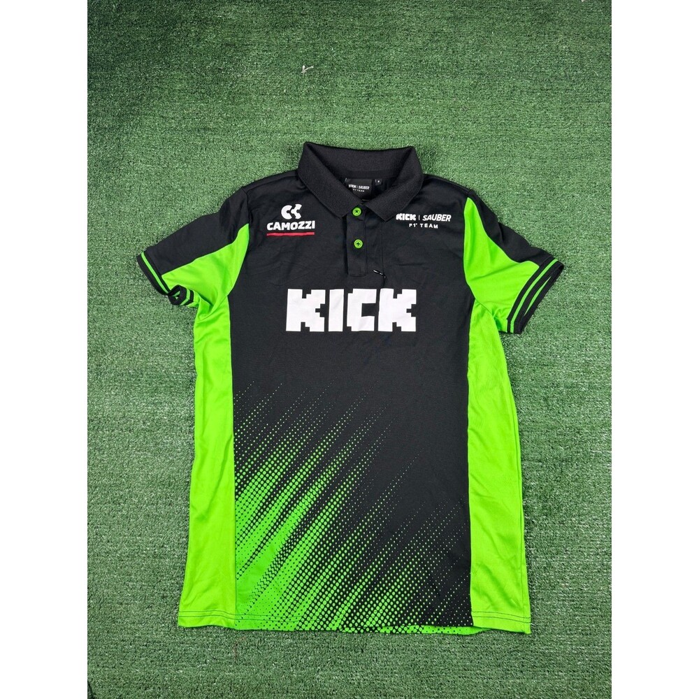 Stake F1 Kick Sauber Men's Team Polo Shirt Black Code Zero Size Small